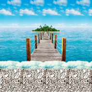 Панели ПВХ 3D «Море. Остров» 9*250*2700мм